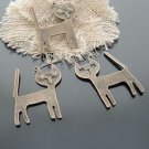 Lot of 100pcs CAT 44 x 33mm dollhouse miniature toy/jewelry bracelet  metal alloy Charm