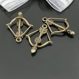 300pcs Bow Arrow Archery 35 x 25mm dollhouse miniature toy/jewelry bracelet  metal alloy Charm