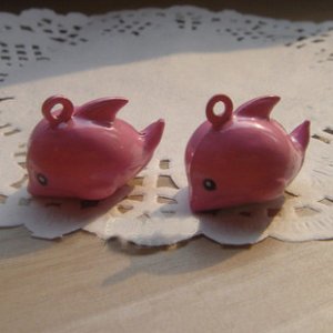 10 x Cartoon Bell Dog Pet Cat Collar Dolphine 2cm