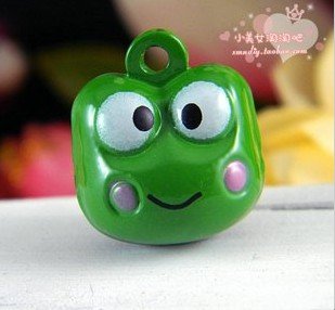10 x Cartoon Bell Dog Pet Cat Collar Frog 2cm