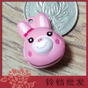 10 x Cartoon Bell Dog Pet Cat Collar Rabbit Head 2cm