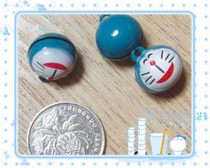 10 x Cartoon Bell Dog Pet Cat Collar Doraemon Cat 2cm