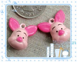 10 x Cartoon Bell Dog Pet Cat Collar Long Ear Pig 2cm