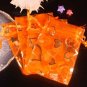 100pcs 7 x 9cm Orange Heart Organza Bag Jewelry gift Bag Wedding Accessory Pouch