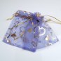 100pcs 7 x 9cm Purple Heart Organza Bag Jewelry gift Bag Wedding Accessory Pouch