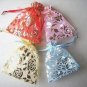 100pcs 7 x 9cm Rose Organza Bag Jewelry gift Bag Wedding Accessory Pouch