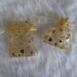 100pcs 7 x 9cm Yellow Heart Organza Bag Jewelry gift Bag Wedding Accessory Pouch B2