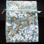 100pcs 9 x 12cm Blue Rose Organza Bag Jewelry gift Bag Wedding Accessory Pouch
