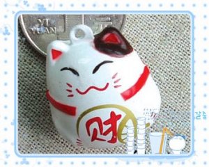 5 x  Big Cartoon Bell Dog Pet Cat Collar Fortune Cat 3cm A2