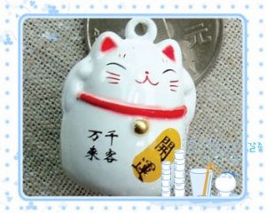 5 x  Big Cartoon Bell Dog Pet Cat Collar Fortune Cat 3cm A3
