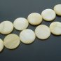 20pcs Shell Bead Yellow Round disk Link Fitting 20mm