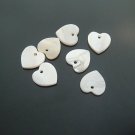 60pcs Shell Bead White Heart Link Fitting 13mm