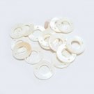 40pcs Shell Bead White Circle Link Fitting 19 x 19mm