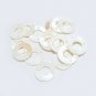 40pcs Shell Bead White Circle Link Fitting 19 x 19mm
