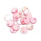 100pcs Red Shell Bead Round Disk Fitting 12.5mm