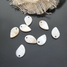 20pcs Shell Bead White Leaf Fitting 16 x 10mm