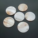 20pcs Shell Bead White Round disk Link Fitting 30mm