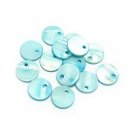 100pcs Blue Shell Bead Round Disk Fitting 12.5mm