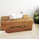 Original Wood Wooden Stack BOOK tissue box holder souvenir/gift