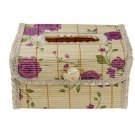 Original Bamboo Tissue BOOK  holder souvenir/gift Purple