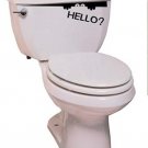 2pcs VINYL WALL ART Funny Toilet Bathroom Stickers Hello