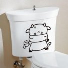 2pcs COW Wall Sticker Art Toilet Bathroom Vinyl Decor