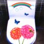 2pcs Daise Bee Wall Sticker Art Toilet Bathroom Vinyl Decor