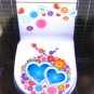 2pcs Double Love Wall Sticker Art Toilet Bathroom Vinyl Decor