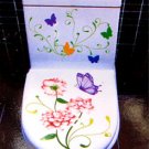 2pcs Flower Wall Sticker Art Toilet Bathroom Vinyl Decor B2