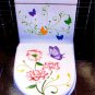 2pcs Flower Wall Sticker Art Toilet Bathroom Vinyl Decor B2
