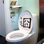 2pcs House Sad Face Wall Sticker Art Toilet Bathroom Vinyl Deco B3