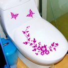 2pcs Butterfly Crane Wall Sticker Art Toilet Bathroom Vinyl Deco
