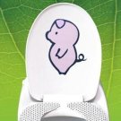 2pcs Pig Wall Sticker Art Toilet Bathroom Vinyl Deco B2