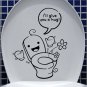 2pcs Hug Wall Sticker Art Toilet Bathroom Vinyl Deco B2