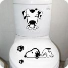 2pcs Dog Wall Sticker Art Toilet Bathroom Vinyl Deco B2