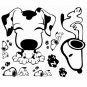 2pcs Dog Wall Sticker Art Toilet Bathroom Vinyl Deco B2