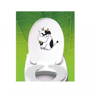 2pcs Cow Wall Sticker Art Toilet Bathroom Vinyl Deco A1