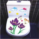 2pcs Flower Wall Sticker Art Toilet Bathroom Vinyl Deco B7