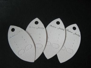 300pcs Ear Hook Earring Display Card 65 x 35mm