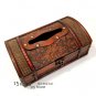 Anitque Wooden Stack Book Wood Tissue Box Holder Gift/Deco