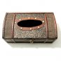 Anitque Wooden Stack Book Wood Tissue Box Holder Gift/Deco B2