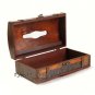 Anitque Wooden Stack Book Wood Tissue Box Holder Gift/Deco B2