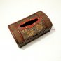 Anitque Wooden Stack Book Wood Tissue Box Holder Gift/Deco B3