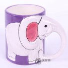 Hand Painted Cartoon Elephant Animal Cup Mug Vase Skull Design