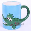 Hand Painted Cartoon Crocodilian Animal Cup Mug Vase Skull Design