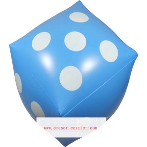 Big Inflatable Blue Dice Kid toy  Bar Decoration 60cm