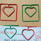 Lot of 200pcs Paper Clip ❤ Square Heart  ❤ Shaped heart/Bookmark