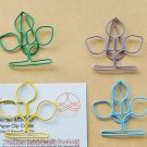Lot of 200pcs Paper Clip 3 leave flover Shaped / Bookmark office