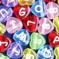 500g Assorted Acrylic Bead / Transparent Heart Alphabet ABC Letter Charm 11mm/ B2