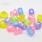 500g Assorted Acrylic Bead / Transparent Heart Alphabet ABC Letter Charm 11mm/ jewelry accessory
